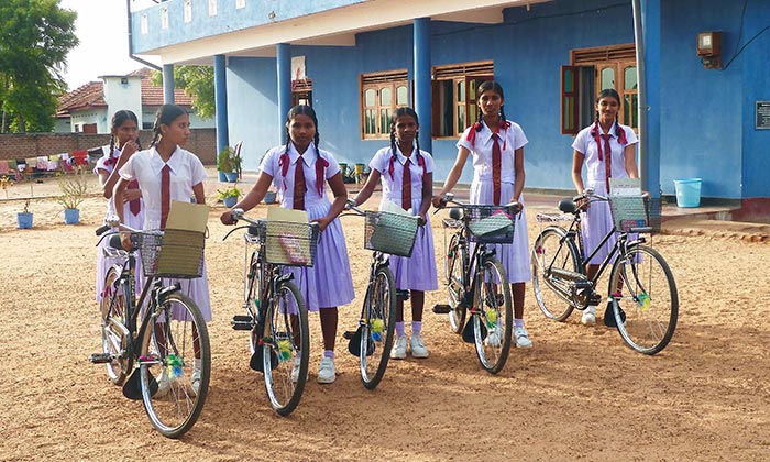 The girls all attend the local schools which are within walking distance of the homes